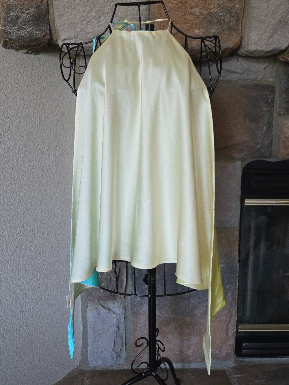 Julie Brown Pure Silk Reversible Ombre Halter Top - Picture 6 of 13